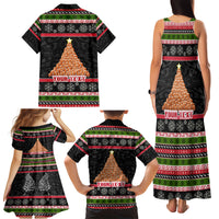 Personalized New Zealand Meri Kirihimete Family Matching Tank Maxi Dress and Hawaiian Shirt Maori Warrior with Rugby Christmas Tree LT03 - Polynesian Pride