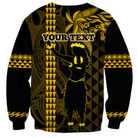 Custom Hawaii Sweatshirt Ukelele and Hula Girl Mix Kakau Pattern LT03 - Polynesian Pride