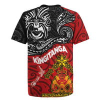 The Kingitanga - Maori King Movement Rugby Jersey Ko Te Mana Motuhake Emblem with Moko and Polynesian Art Tattoo