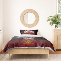 Personalised The Kingitanga - Maori King Movement Bedding Set Ko Te Mana Motuhake Emblem with Silver Ferns and Polynesian Art Tattoo