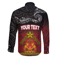 Personalised The Kingitanga - Maori King Movement Family Matching Mermaid Dress and Hawaiian Shirt Ko Te Mana Motuhake Emblem with Silver Ferns and Polynesian Art Tattoo