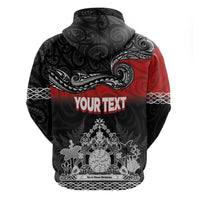 Personalised The Kingitanga - Maori King Movement Hoodie Te Paki-o-Matariki with Silver Ferns and Polynesian Art Tattoo
