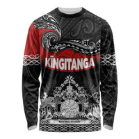 Personalised The Kingitanga - Maori King Movement Long Sleeve Shirt Te Paki-o-Matariki with Silver Ferns and Polynesian Art Tattoo