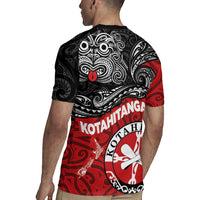 Maori Kotahitanga Rugby Jersey Aotearoa Spirit with Maori Mask and Polynesian Art Tattoo