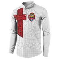 Custom Tonga Ngatu Art Rugby Mate Ma'a Button Sweatshirt - Polynesian Pride