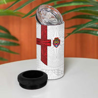 Tonga Ngatu Art Rugby Mate Ma'a 4 in 1 Can Cooler Tumbler - Polynesian Pride