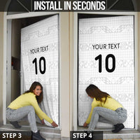 Custom Tonga Ngatu Art Rugby Mate Ma'a Door Cover - Polynesian Pride