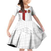 Custom Tonga Ngatu Art Rugby Mate Ma'a Family Matching Off Shoulder Short Dress and Hawaiian Shirt - Polynesian Pride