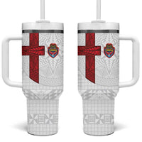 Tonga Ngatu Art Rugby Mate Ma'a Tumbler With Handle - Polynesian Pride