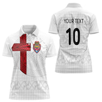 Custom Tonga Ngatu Art Rugby Mate Ma'a Women Polo Shirt - Polynesian Pride