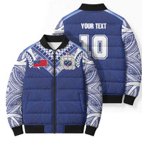 Custom Samoa Rugby Bomber Puffer Jacket Pacific Motifs LT03 - Polynesian Pride