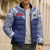 Custom Samoa Rugby Bomber Puffer Jacket Pacific Motifs LT03 - Polynesian Pride