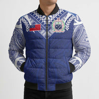 Custom Samoa Rugby Bomber Puffer Jacket Pacific Motifs LT03 - Polynesian Pride