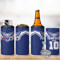 Custom Samoa Rugby 4 in 1 Can Cooler Tumbler Pacific Motifs - Polynesian Pride