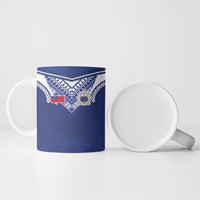 Custom Samoa Rugby Ceramic Mug Pacific Motifs - Polynesian Pride