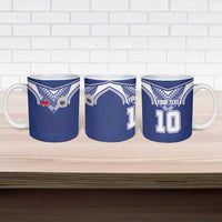 Custom Samoa Rugby Ceramic Mug Pacific Motifs - Polynesian Pride