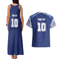 Custom Samoa Rugby Couples Matching Tank Maxi Dress and Hawaiian Shirt Pacific Motifs LT03 - Polynesian Pride