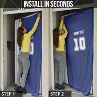 Custom Samoa Rugby Door Cover Pacific Motifs - Polynesian Pride