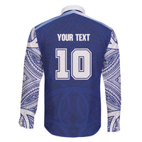 Custom Samoa Rugby Family Matching Long Sleeve Bodycon Dress and Hawaiian Shirt Pacific Motifs - Polynesian Pride