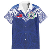Custom Samoa Rugby Family Matching Off The Shoulder Long Sleeve Dress and Hawaiian Shirt Pacific Motifs - Polynesian Pride