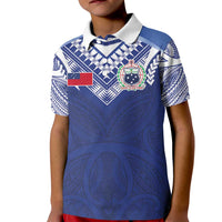 Custom Samoa Rugby Kid Polo Shirt Pacific Motifs - Polynesian Pride
