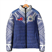 Custom Samoa Rugby Padded Jacket Pacific Motifs LT03 - Polynesian Pride