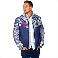 Custom Samoa Rugby Padded Jacket Pacific Motifs LT03 - Polynesian Pride