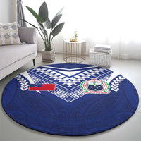 Samoa Rugby Round Carpet Pacific Motifs - Polynesian Pride