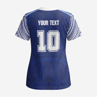 Custom Samoa Rugby Scrub Top Pacific Motifs LT03 - Polynesian Pride