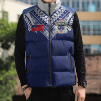 Custom Samoa Rugby Sleeveless Puffer Jacket Pacific Motifs LT03 - Polynesian Pride