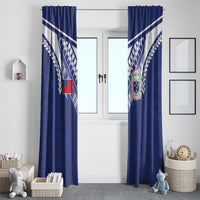 Samoa Rugby Window Curtain Pacific Motifs - Polynesian Pride