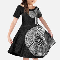 Samoan Tatau Family Matching Long Sleeve Bodycon Dress and Hawaiian Shirt Art Tribal Traditional Tattoos - Polynesian Pride