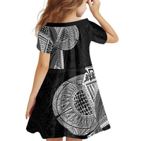 Samoan Tatau Family Matching Long Sleeve Bodycon Dress and Hawaiian Shirt Art Tribal Traditional Tattoos - Polynesian Pride
