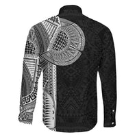 Samoan Tatau Family Matching Long Sleeve Bodycon Dress and Hawaiian Shirt Art Tribal Traditional Tattoos - Polynesian Pride