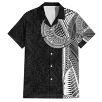 Samoan Tatau Family Matching Off The Shoulder Long Sleeve Dress and Hawaiian Shirt Art Tribal Traditional Tattoos - Polynesian Pride