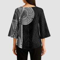 Samoan Tatau Kimono Sleeve Blouse Art Tribal Traditional Tattoos - Polynesian Pride