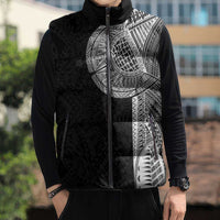 Samoan Tatau Sleeveless Puffer Jacket Art Tribal Traditional Tattoos - Polynesian Pride