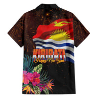 Kiribati Flag and Fireworks Family Matching Off The Shoulder Long Sleeve Dress and Hawaiian Shirt First Place Welcome the New Year LT03 - Polynesian Pride