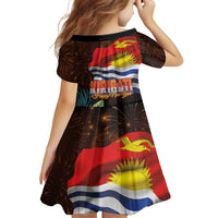 Kiribati Flag and Fireworks Family Matching Tank Maxi Dress and Hawaiian Shirt First Place Welcome the New Year LT03 - Polynesian Pride