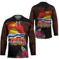 Kiribati Flag and Fireworks Hockey Jersey First Place Welcome the New Year LT03 - Polynesian Pride