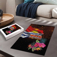 Kiribati Flag and Fireworks Puzzle First Place Welcome the New Year - Polynesian Pride