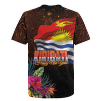 Kiribati Flag and Fireworks Rugby Jersey First Place Welcome the New Year LT03 - Polynesian Pride