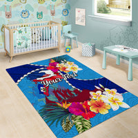 Personalised Haiti 220th Anniversary Independence Day Area Rug Ayiti Flower with Polynesian Pattern LT03 - Polynesian Pride