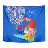 Personalised Samoa 62nd Anniversary Independence Day Tapestry Samoan Tribal Flag Style LT03 - Polynesian Pride