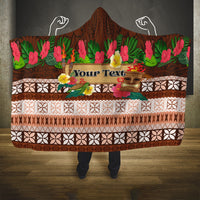 Pasifika Festival Auckland Hooded Blanket Polynesian Tribal with Pacific Pattern Brown Color LT03 One Size Brown - Polynesian Pride