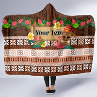 Pasifika Festival Auckland Hooded Blanket Polynesian Tribal with Pacific Pattern Brown Color LT03 - Polynesian Pride