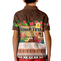 Pasifika Festival Auckland Kid Polo Shirt Polynesian Tribal with Pacific Pattern Brown Color LT03 - Polynesian Pride