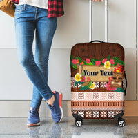 Pasifika Festival Auckland Luggage Cover Polynesian Tribal with Pacific Pattern Brown Color LT03 - Polynesian Pride