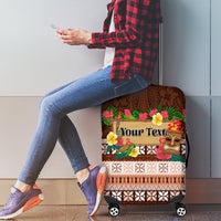 Pasifika Festival Auckland Luggage Cover Polynesian Tribal with Pacific Pattern Brown Color LT03 - Polynesian Pride