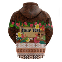 Pasifika Festival Auckland Zip Hoodie Polynesian Tribal with Pacific Pattern Brown Color LT03 - Polynesian Pride